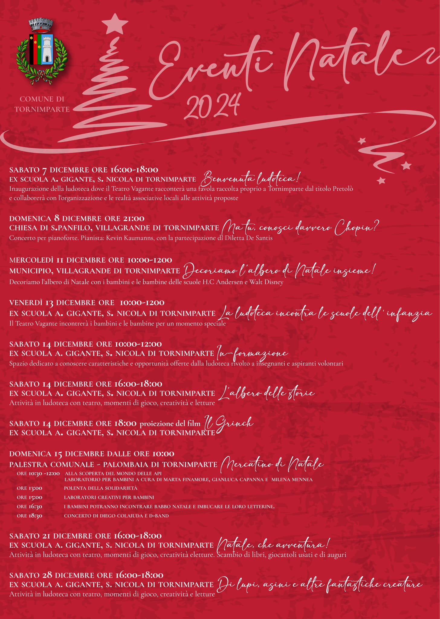 Eventi Natale 2024 - In formazione